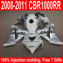 Injection Bodywork Fairing Kit Fit For Honda CBR1000RR 08-11 White Silver Motorcycle Fairings Set CBR 1000 RR 2008-2011 YJ42 2024 - buy cheap