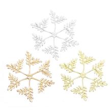 20pcs Brass Casted Leaf Branch Snowflake High Quality Gold Silver Color DIY Stuffs phoenix coronet Jewelry Accessories 2024 - buy cheap