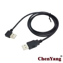 Chenyang 100 см Реверсивный дизайн левый и правый угловой 90 градусов USB 2,0 кабель передачи данных папа-папа 2024 - купить недорого
