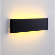Luminária de parede moderna de led, 12w, arandela de alumínio para decoração de casa, luzes de espelho, iluminação super fina 2024 - compre barato