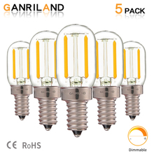Ganriland 5pcs Dimmable T20 Tubular Lamp Edison LED Filament Night Bulb 1W 2200K E12 E14 110V 220V Decorative Pendant Lighting 2024 - buy cheap