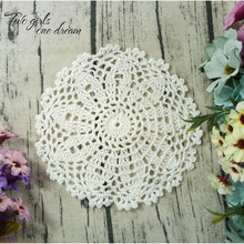 Original Vintage DIY 16cm Flowers Coaster Handmade Crochet Coffee Doilies Wedding Table Decor Cup Pad Props Placemat 30pcs/lot 2024 - buy cheap