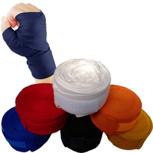 Faixa de algodão para esportes, 5m de comprimento, 2 peças/rolo esguia, atadura de boxe para sanda muay thai mma taekwondo, luvas de mão, 1 par 2024 - compre barato
