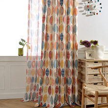 COLORFUL KING Geometric Floral Curtains for Kitchen Living Room Bedroom Country Pastoral Window Treatment Curtain Sheer Drapes 2024 - buy cheap