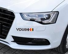 Aliauto Car Decoration VDUB Cross Germany Flag Reflective Car Stickers And Decals For Audi Volkswagen GolfGTI Sagitar Scirocco 2024 - buy cheap
