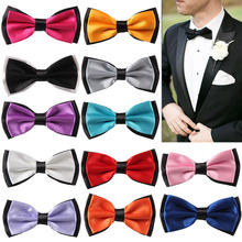 Adult Bowtie Classic Man Fashion Wedding Party Formal Satin gift Silk Multicolor Adjust Neck Bow tie style New Clip-On 2024 - buy cheap
