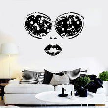 YOYOYU Beauty Salon Vinyl Wall Sticker Woman Face Glasses Lips Girl Removeable Decal Livingroom Bedroom Decoration ZX310 2024 - buy cheap