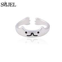 Женские кольца SMJEL, регулируемые винтажные кольца в виде кошки и животного, SYJZ082 2024 - купить недорого
