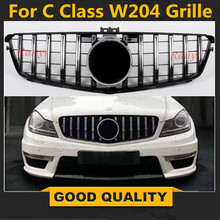 For W204 AMG GT GTR Grille for Mercedes Benz C Class W204 racing grille C180 C200 C250 C300 2008-2014 front grill 2024 - buy cheap