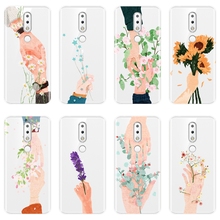 Arte da Flor do Girassol Floral Caso Do Telefone Para Nokia 2.1 3.1 5.1 6.1 7.1 de Silicone Suave Tampa Traseira Para Nokia 2.1 3.1 5.1 6.1 7.1 Mais 2024 - compre barato