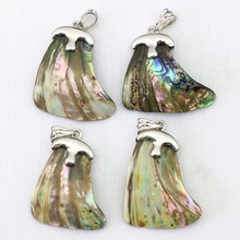 Newly irregular natural abalone shell pendant fashion diy fit clothes necklace accessories 2pcs B1126 2024 - buy cheap