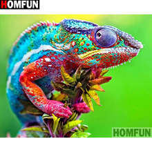 HOMFUN Full Square/Round Drill 5D DIY Diamond Painting "Animal lizard" Embroidery Cross Stitch 5D Home Decor Gift A13955 2024 - buy cheap