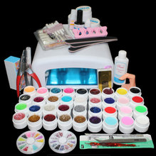 New Pro 36W UV GEL White Lamp & 36 Color UV Gel Nail Art Tools Sets Kits ST-111 Hot sale UV lamp 36 Tues 36W 2024 - buy cheap