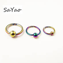 SaYao 2 Pieces 14G 16G Captive Hoop Rings BCR Tragus Ear Piercing Nose Closure Nipple Ring Body Jewelry 2024 - buy cheap