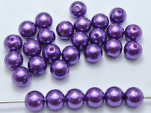 100 Pcs 10mm Plastic Faux Pearl Round Beads Purple Imitation Pearl 2024 - buy cheap