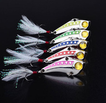 5Pcs Metal Vibrations Feather Vib Fish Bait 10g Wobbler Sinkng Hard Lures Fishing Tackle 2024 - buy cheap