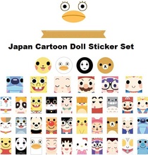 40 pçs/japão boneca dos desenhos animados série etiqueta conjunto adesivo de vedação diy multifunções decoração adesivo 2024 - compre barato
