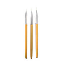 3 шт./компл., Золотая живопись из линий для дизайна ногтей, профессиональная ручка, высокое качество, УФ Гель-лак, 3D-дизайн, маникюрный набор инструментов для рисования 2024 - купить недорого