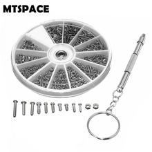 MTSPACE 1000/Set Assortment Tiny Eyeglass Sun Glasses Spectacles Screw Set Repair Tool Kit & Multifunction Screwdriver for Gift 2024 - buy cheap