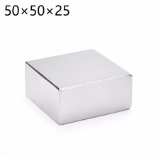 2pcs 50*50*25 NdFeB N52 Block 50x50x25 mm Super Strong Neodymium Permanent Magnets Rare Earth Lifting Magnets 50x50x25(46*46*21) 2024 - buy cheap
