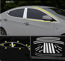 Car-styling 304 Stainless Steel Window Trim Sticker For HYUNDAI ELANTRA MD Windows Frame Sequin Cover Trim Accessories 2012-2015 2024 - buy cheap