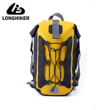 Mochila de trilha impermeável e seca, 20l, longhiker, pvc, sacola esportiva, para esportes, natação, praia, trilha, ciclismo 2024 - compre barato