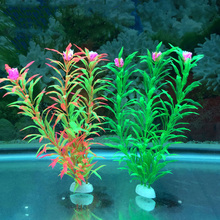 New 24CM Fish Tank Decoration Simulation Artificial Flower Aquarium Fish Tank Decoration Green Powder Water Grass Ornament 2024 - buy cheap