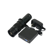 Câmera de microscópio com zoom ajustável, 10x 180x 300x, 1080p. 1/2.5 cabeças, hdmi, vga, usb, câmera de vídeo, osd, suporte de medição 2024 - compre barato