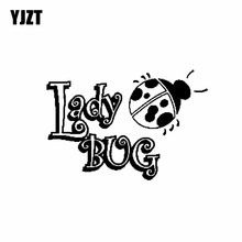 YJZT 15.2CM*10.5CM Cute Lady Bug Car Sticker Insects Vinyl Decal Lovely Black/Silver C19-0152 2024 - buy cheap