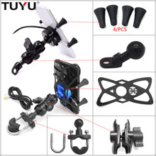 TUYU Ball Head Black Phone GPS Holder Mount Motorcycle Base with 10mm Hole autocycle Stand for Gopro Xiaomi for iPhone 2024 - buy cheap