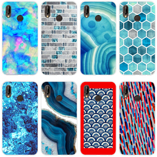 6H blue glass Soft Silicone Tpu Cover Case for huawei p 20 lite pro y6 2017 mate 10 lite 2024 - buy cheap