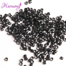 Harmony 1000Pcs/Bottle Screw Micro Rings 4.5*3.0*3.0MM  #1 Black Micro Crimp Beads Micro Bead Hair Extensions Accessories 2024 - buy cheap