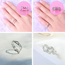 2020 новые модные богемные кольца с серебряным покрытием для женщин подарок простые геометрические Регулируемые кольца с цветком Femme минималистичные ювелирные изделия 2024 - купить недорого
