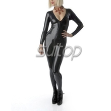 Suitop latex fetish catsuit with socks for women 2024 - buy cheap