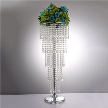 39 Polegada altura prata ouro acrílico mesa de casamento peça central flor estande rack de flores decorações de festa de casamento suprimentos 2024 - compre barato