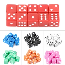 10 Uds. Cubo de acrílico Multicolor de 15mm cuentas de seis lados juegos de mesa portátiles juguete 2024 - compra barato
