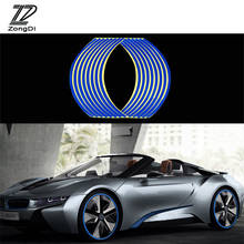 ZD 16pc14" Car Wheel Reflective Rims Tape Decals Strip Stickers For Mercedes W203 W211 W204 W210 Benz BMW F10 E34 E30 F20 X5 E70 2024 - buy cheap