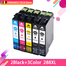 Cartucho de tinta QSYRAINBOW 5 uds 288 T288XL para Epson Expression Home XP-430, XP-330, XP-434 impresora pequeña en uno 2024 - compra barato