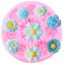 Daisy Rose Poppy Flower Silicone Mold Cupcake Baking Fondant  Wedding Cake Decorating Tools Candy Clay Chocolate Gumpaste Moulds 2024 - buy cheap