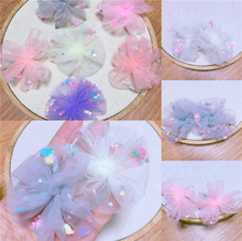 15pcs6.5cm  Lace  Organza handmade flowers  DIY accessories for Hair   Accessories ,clothes and shoes 2024 - compre barato