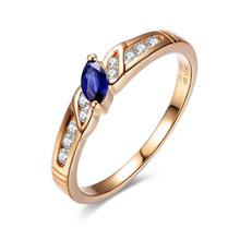 0.15 carat Natural Sapphire 18k Yellow Gold GVBORI Brand Women Ring Special Gift for Wedding Fine Jewelry High Quality 2024 - buy cheap