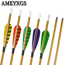 6Pcs 31" Archery Carbon Arrows Spine 900 Pure Carbon Arrows with Natural Feather For Bow Outdoor Targeting Shooting Accessories 2024 - buy cheap