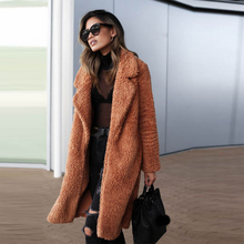 Женское меховое пальто, длинное пушистое пальто из искусственного меха, теплая куртка черного цвета с плюшевым мишкой, большие размеры 3XL, зима 2019 2024 - купить недорого
