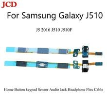 Кнопка и разъем для наушников JCD Home для Samsung Galaxy J5 (2016) J510 J510F, гибкий кабель для наушников, запасные части 2024 - купить недорого