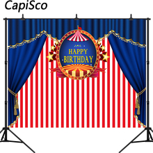 Capisco Backdrop For Photography Circus Curtain Children Happy Birthday Photographic Photo Backgrounds Photocall Baby 2024 - buy cheap