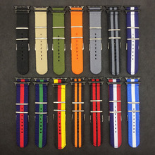 Rainbow Color 40mm 44mm Nylon Watchband for Apple Watch Band Series 5/4/3/2/1 Sport Bracelet 42 mm 38 mm Strap For iwatch Band 2024 - buy cheap