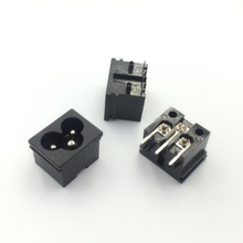 Conector de entrada de alimentación IEC320 C6, 3 pines, AC 100 V, 2.5A, Panel integrado, 250 Uds. 2024 - compra barato