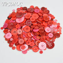 TPSMOC 50g Mixed Buttons Fashion Fastener for Craft And DIY Button Red mixed shape & sizes buttons 2024 - buy cheap