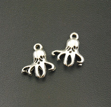 30pcs  Silver Color Little Octopus Charms DIY Metal Bracelet Necklace Jewelry Findings A1064 2024 - buy cheap