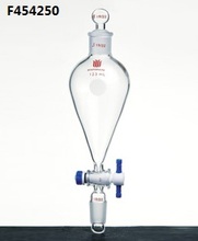 F454250 Funnel, Separatory, Capacity:250ml, Joints:24/40, PTFE stopcock:4mm, Stopper:PTFE 2024 - buy cheap